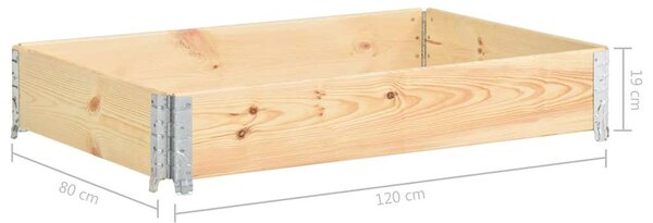 Vyvýšený záhon 80 x 120 cm masivní borové dřevo 3055162
