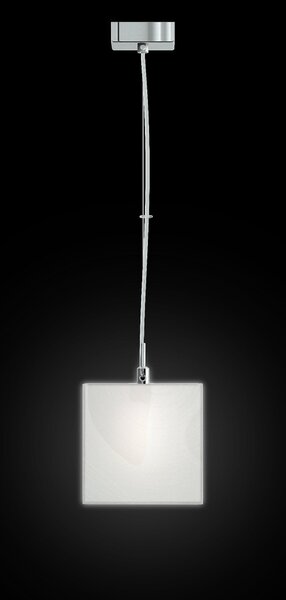 Závěsné svítidlo LUCIA 15x15, satinované sklo/chrom, patice G9, 5 W