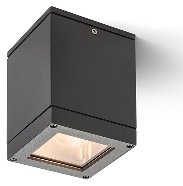 Venkovní stropní svítidlo QUADRA M, antracitové, patice E27, 8 W, IP54