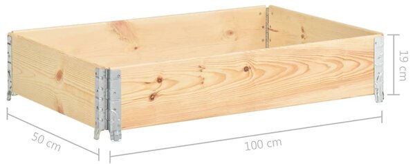 Vyvýšený záhon 50 x 100 cm masivní borové dřevo 3055164
