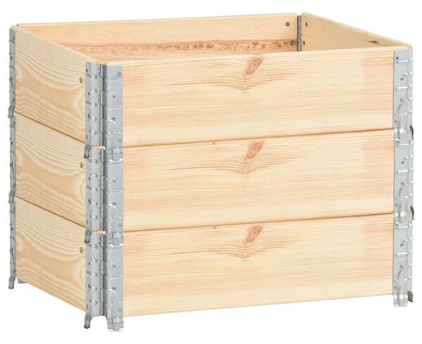 Vyvýšené záhony 3 ks 60 x 80 cm masivní borové dřevo 3055161
