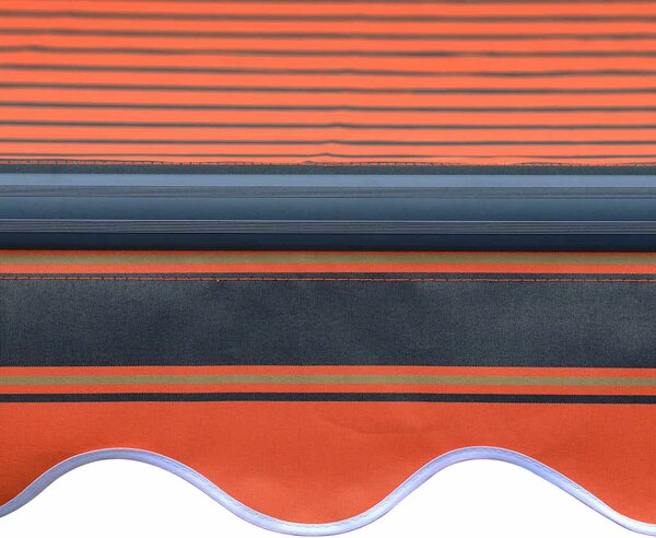Ručně zatahovací markýza s LED světlem 350x250 cm oranžovohnědá 3055225