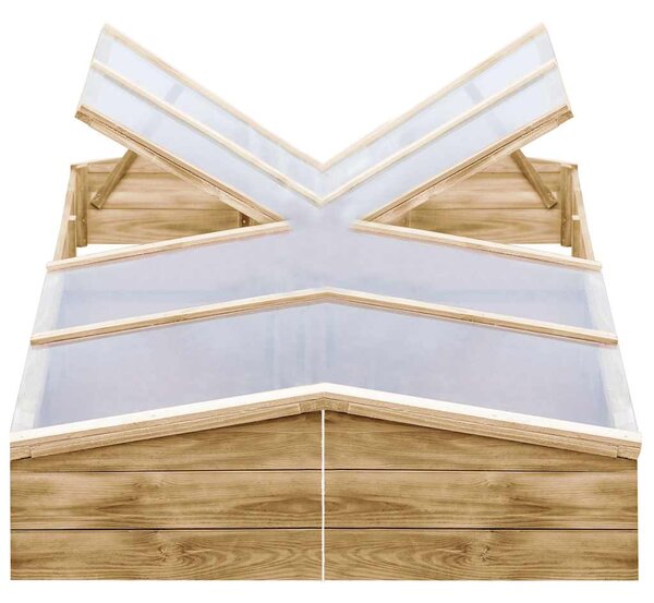 Pařeniště 2 ks impregnovaná borovice 200 x 50 x 35 cm 3055328