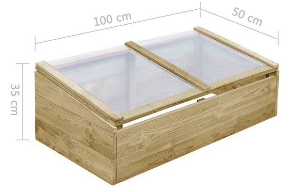 Pařeniště 2 ks impregnovaná borovice 100 x 50 x 35 cm 3055329