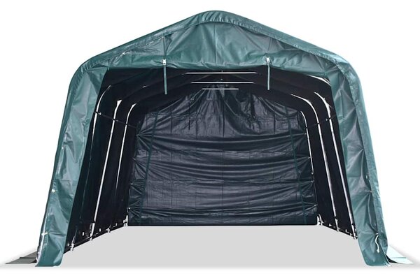 Mobilní přístřešek pro zvířata PVC 550 g/m² 3,3x6,4m tm. zelený 3055649
