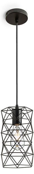 Závěsné svítidlo ILUSIA, černé, patice E27, 15 W
