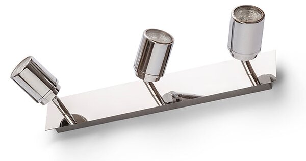 Koupelnové přisazené nástěnné svítidlo DUBLIN III, chrom, patice GU10, 3× 9 W, IP44