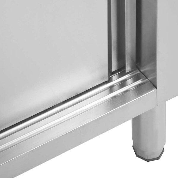 Pracovní stoly s posuvnými dvířky 2 ks 200x50x(95–97) cm nerez 3055902