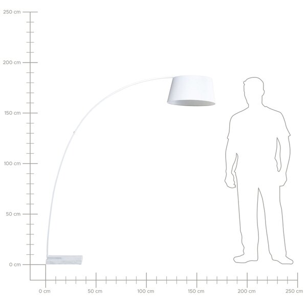 Stojací lampa BENUE Kov Bílá