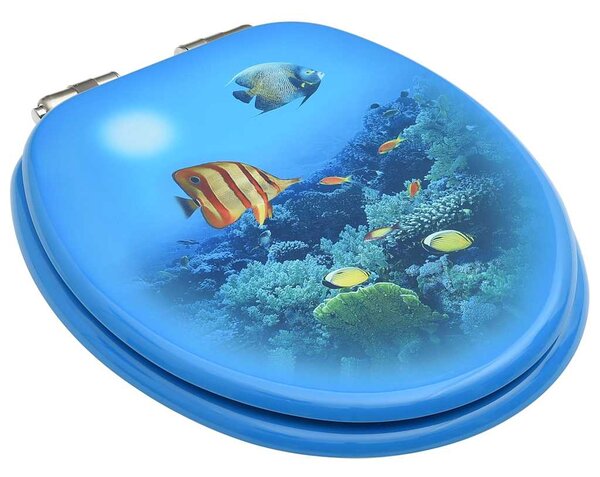 VivdaXL WC sedátka s funkcí pomalého sklápění 2 ks MDF podmořský motiv 3056414