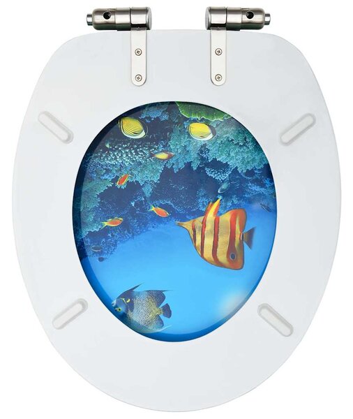 VivdaXL WC sedátka s funkcí pomalého sklápění 2 ks MDF podmořský motiv 3056414