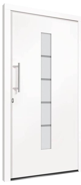 Vchodové dveře hliník a PVC bílé 100 x 210 cm 3056810