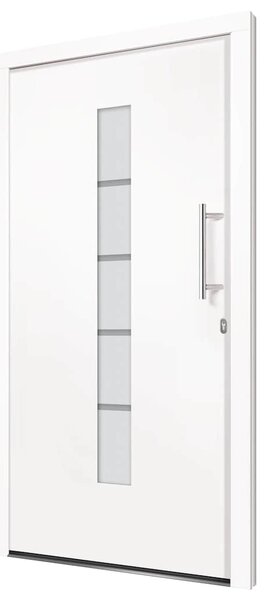 Vchodové dveře hliník a PVC bílé 100 x 210 cm 3056807