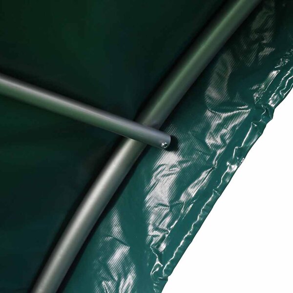 Přístřešek pro zvířata PVC 3,7 x 3,7 m zelený 3056433
