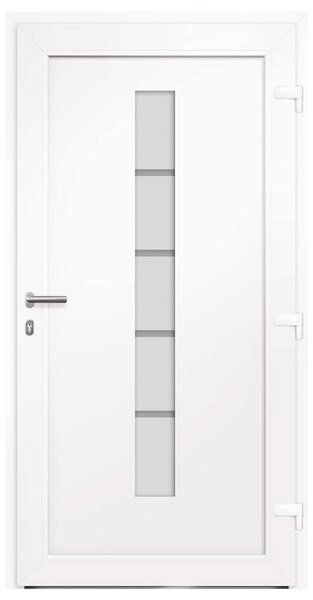 Vchodové dveře hliník a PVC bílé 100 x 210 cm 3056807