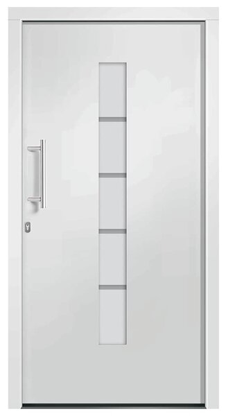 Vchodové dveře hliník a PVC bílé 100 x 210 cm 3056810
