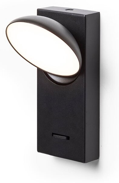Nástěnné LED svítidlo ELISEO, černé, 5 W, teplá bílá 3000 K