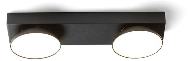 Přisazené nástěnné LED svítidlo ELISEO II, černé, 2× 5 W, teplá bílá 3000 K
