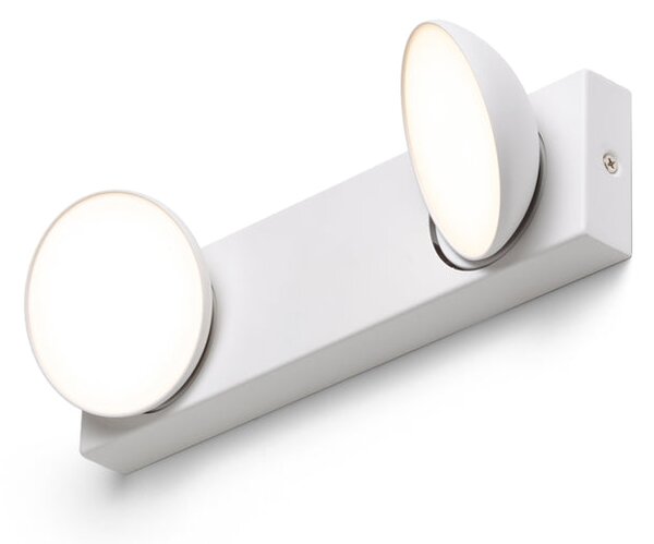 Přisazené nástěnné LED svítidlo ELISEO II, bílé, 2× 5 W, teplá bílá 3000 K