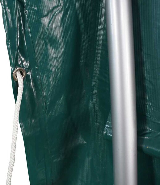 Přístřešek pro zvířata PVC 3,7 x 3,7 m zelený 3056433