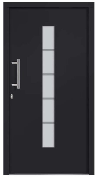 Vchodové dveře hliník a PVC antracitové 110 x 210 cm 3056817