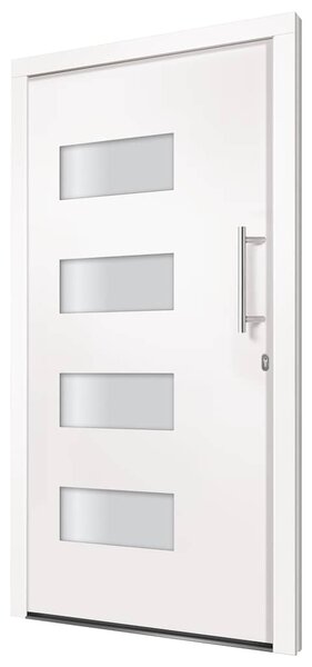Vchodové dveře hliník a PVC bílé 110 x 210 cm 3056820