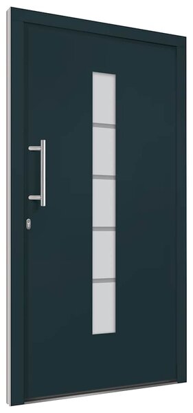 Vchodové dveře hliník a PVC antracitové 110 x 210 cm 3056817