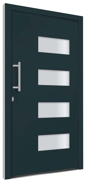 Vchodové dveře hliník a PVC antracitové 100 x 200 cm 3056827