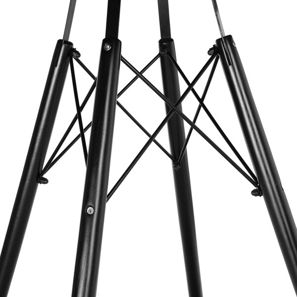 Kulatý stůl PARIS DTW 80 cm – černé nohy, deska bílý mramor