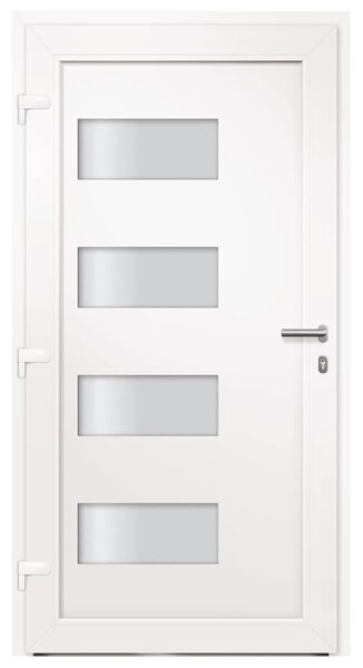 Vchodové dveře hliník a PVC bílé 110 x 210 cm 3056823