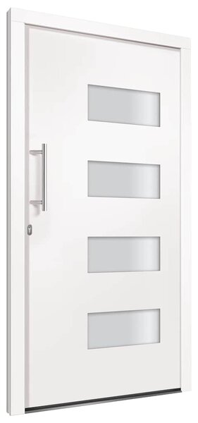 Vchodové dveře hliník a PVC bílé 110 x 210 cm 3056823