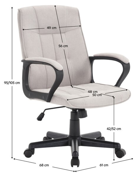 Kancelářské křeslo Landa (světle šedá)
