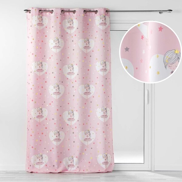 Růžový dětský závěs 140x260 cm Petite Etoile – douceur d'intérieur