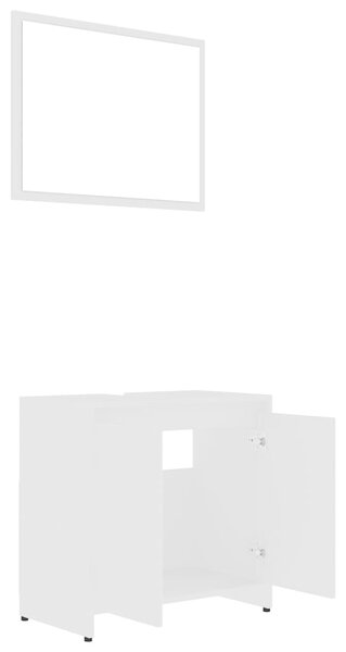 4dílná koupelnová sestava bílá kompozitní dřevo 3056889