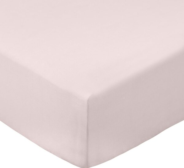 Růžové napínací prostěradlo z bavlněného perkálu 90x190 cm Cotton Percale – Bianca