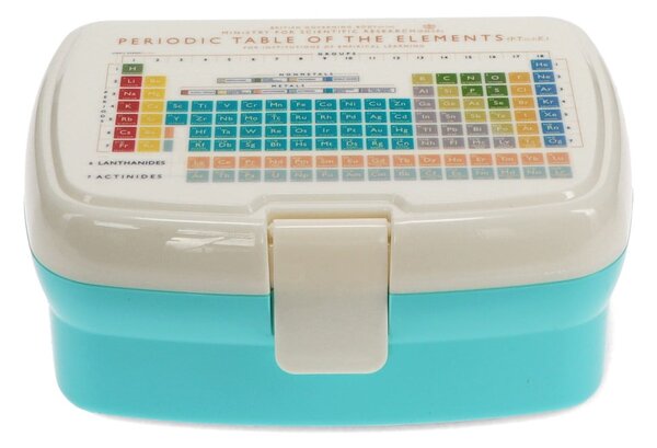 Světle modrý/krémový dětský svačinový box Periodic Table – Rex London