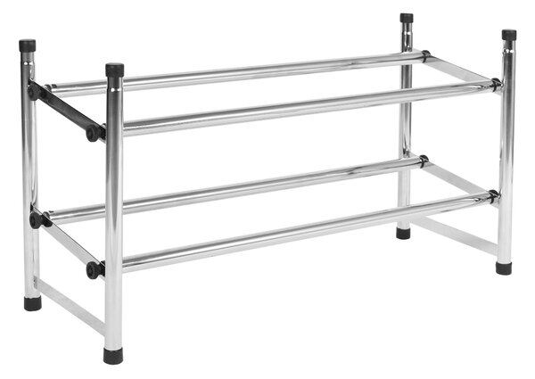 Nastavitelný kovový botník LENA – chrom, 1 modul