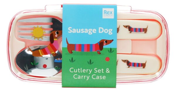 Nerezový dětský příbor 2 ks Sausage Dog – Rex London