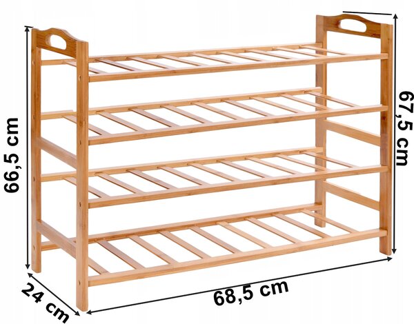 Bambusový botník NERIA – 4 patra