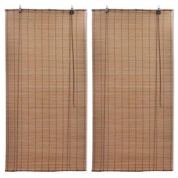 Zatemňovací rolety z bambusu 2 ks 80 x 160 cm hnědé 3057518