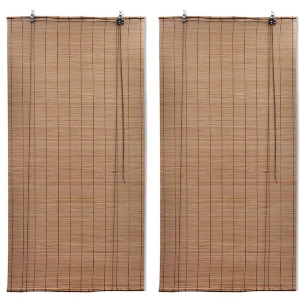 Zatemňovací rolety z bambusu 2 ks 150 x 220 cm hnědé 3057521