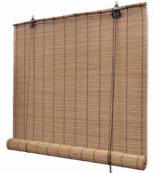 Zatemňovací rolety z bambusu 2 ks 150 x 220 cm hnědé 3057521