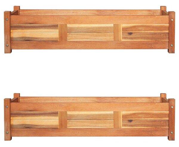 Vyvýšené záhony 2 ks akáciové dřevo 100 x 30 x 25 cm 3057522