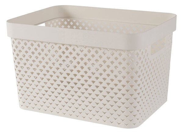 Béžový plastový úložný box 35,5x26x22 cm Pure – Curver