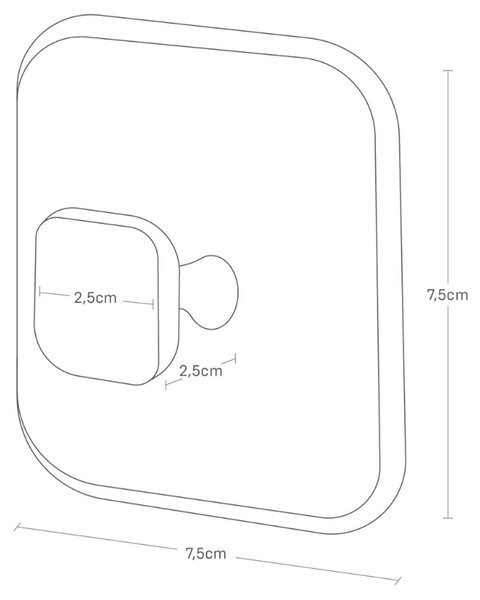 YAMAZAKI Černá silikonová magnetická houbička Tower