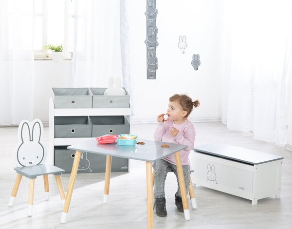 Bílý/šedý dětský organizér na hračky 63,5x29,5x60 cm Miffy – Roba