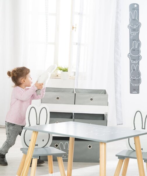 Bílý/šedý dětský organizér na hračky 63,5x29,5x60 cm Miffy – Roba