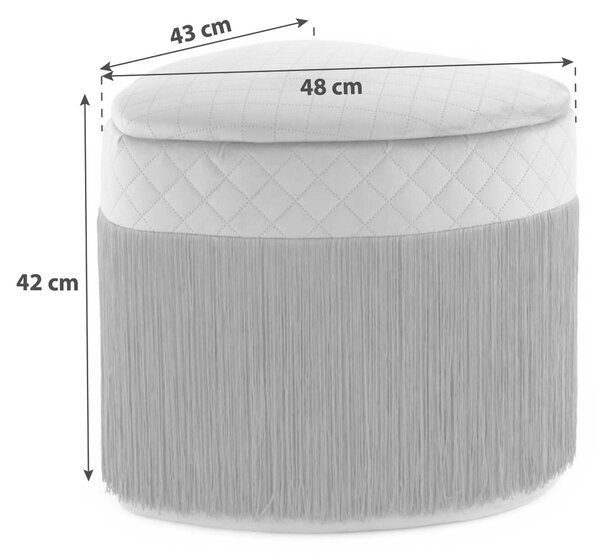 TABURET, dřevo, plast, textil, kompozitní dřevo, 43/42/48 cm - Online Only lavice, Online Only
