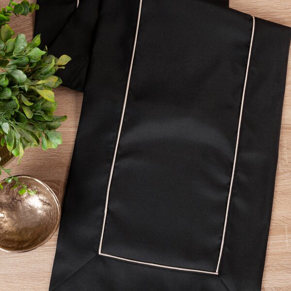 UBRUS MADELE 40X140 CM ČERNÝ
