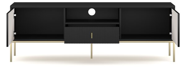 TV stolek/skříňka – WIP – Magara 2D1S (černá + zlatá)